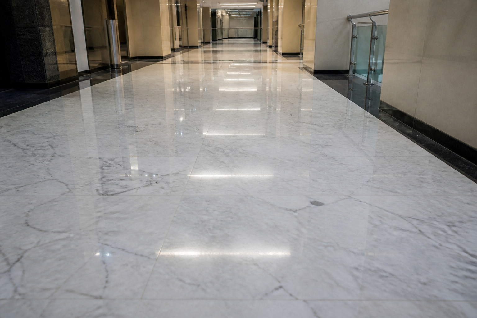 Marble floor care in a Hyderabad property